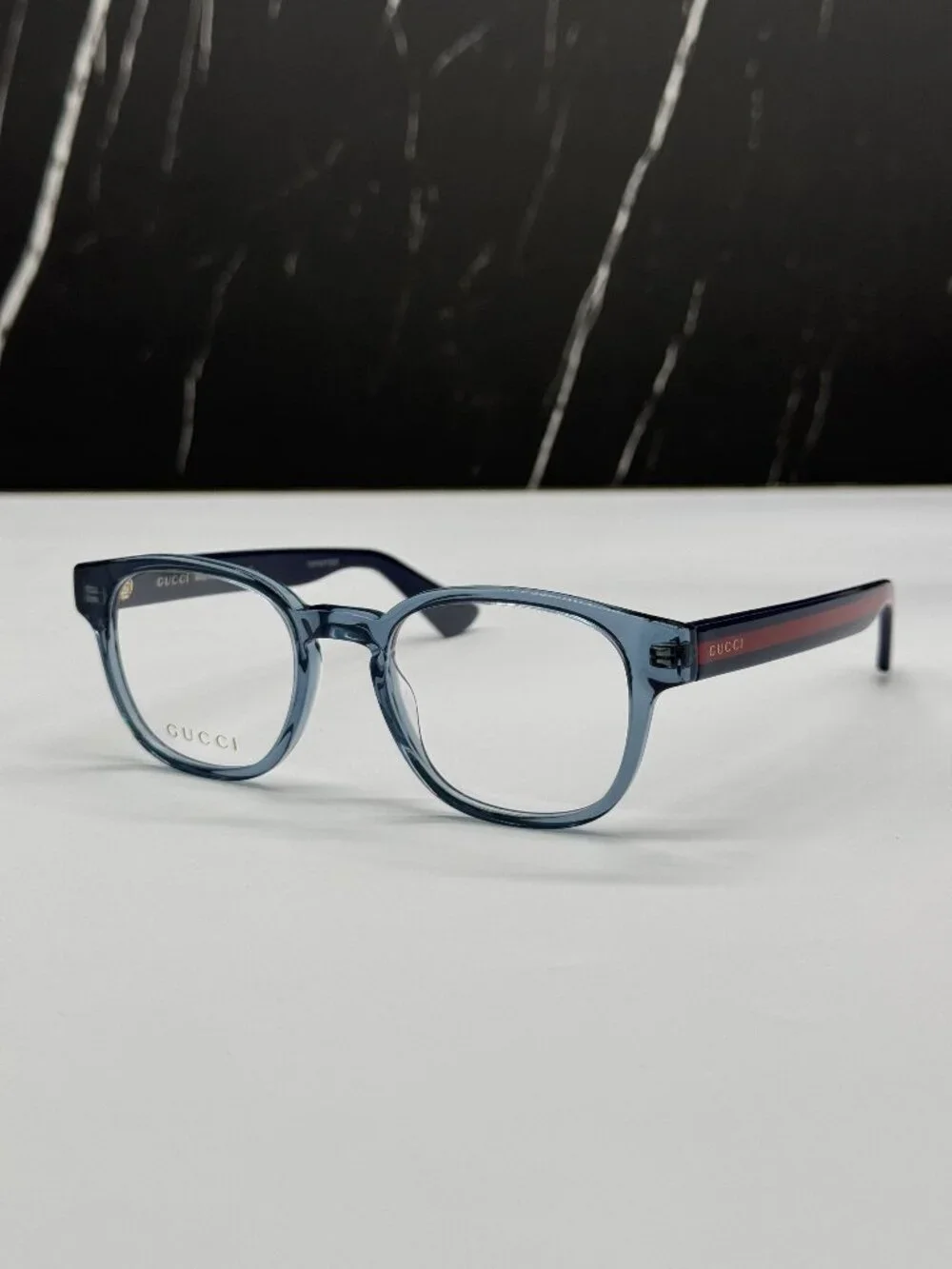 NEW GUCCI GG0927O 006 CLEAR BLUE GUCCI EYEGLASSES